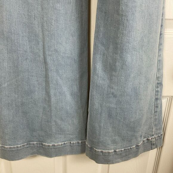 Judy Blue Size 0/24 Cadence Jean Hi Waist Wide Leg Braided Waistband Bohemian R2 - Picture 8 of 12
